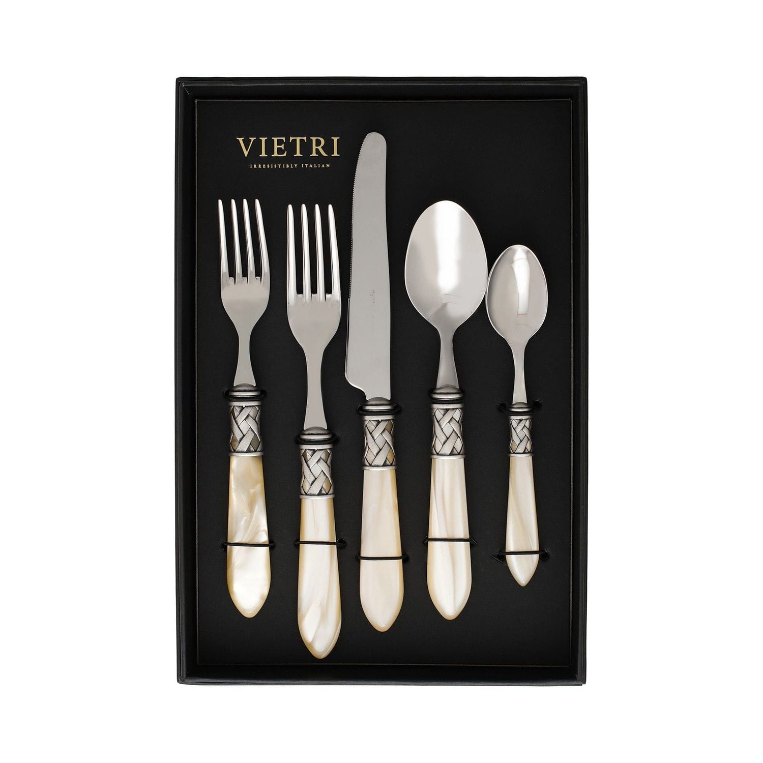 Aladdin Five-Piece Place Setting - Set of 4 - Ivory / Antique