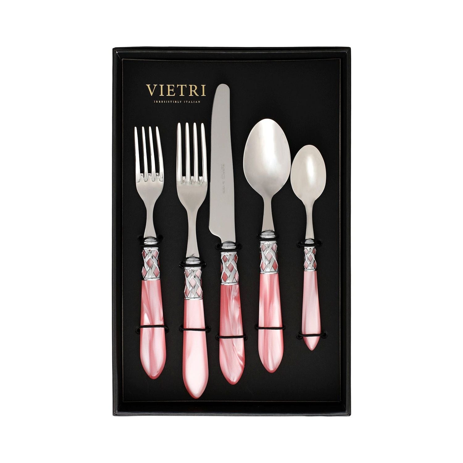Aladdin Five-Piece Place Setting - Set of 4 - Light Pink / Brilliant