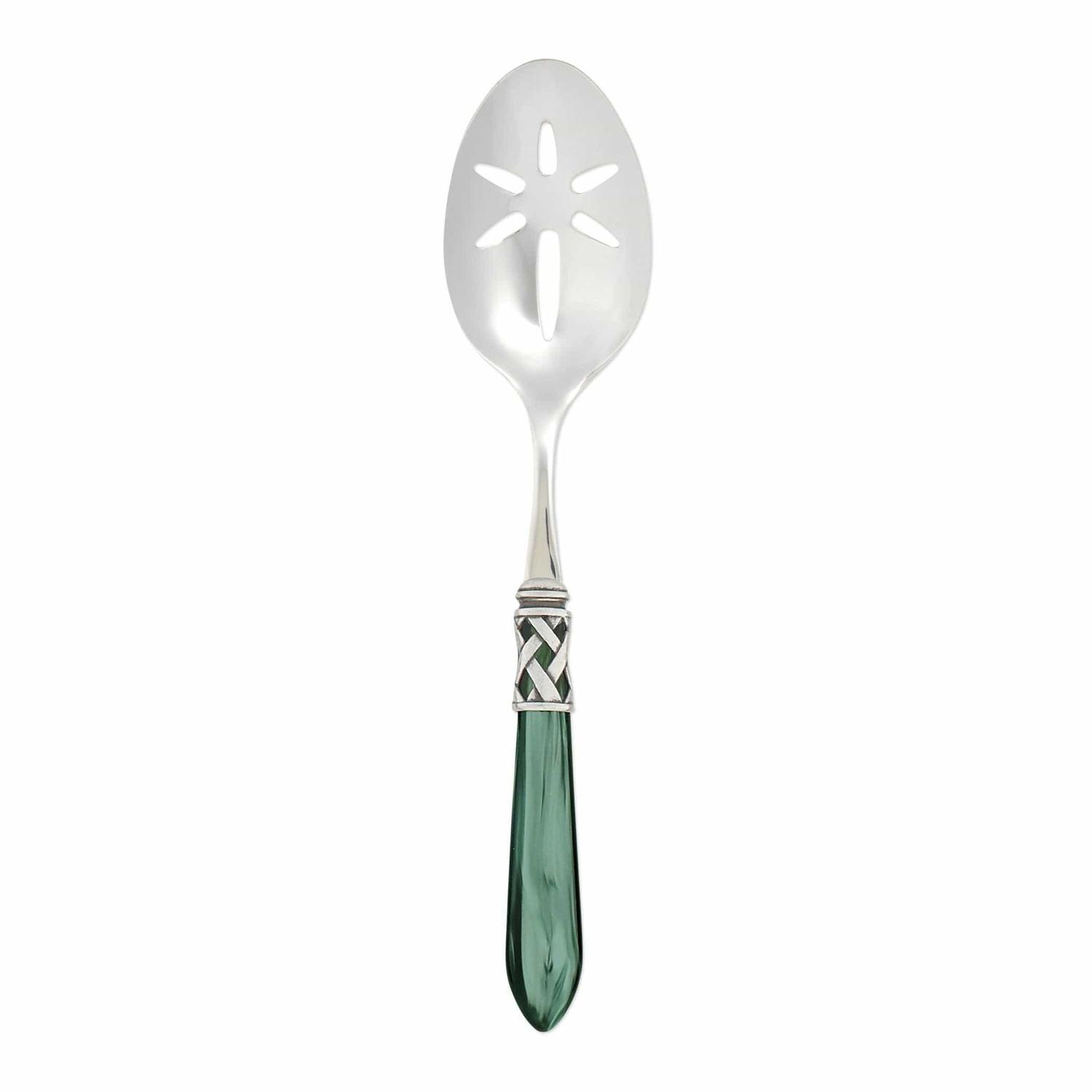 Aladdin Slotted Serving Spoon - Green / Antique