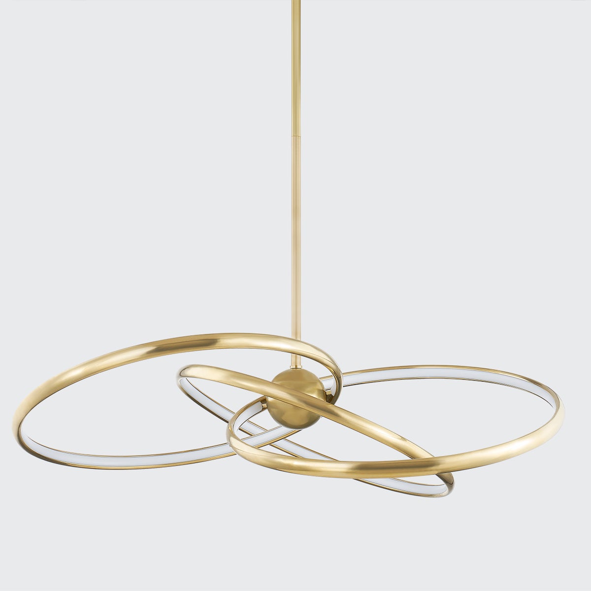 Alula Chandelier - Vintage Brass 3 Lights 42in