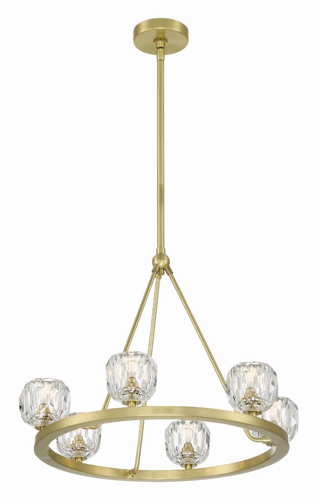 Aragon 6 Light Chandelier-Crystorama Lighting Company-CRYSTO-ARA-10264-SB-Chandeliers-2-France and Son