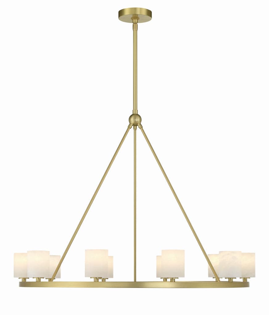 Aragon 10 Light Chandelier-Crystorama Lighting Company-CRYSTO-ARA-10265-SB-ST-ChandeliersStone-7-France and Son