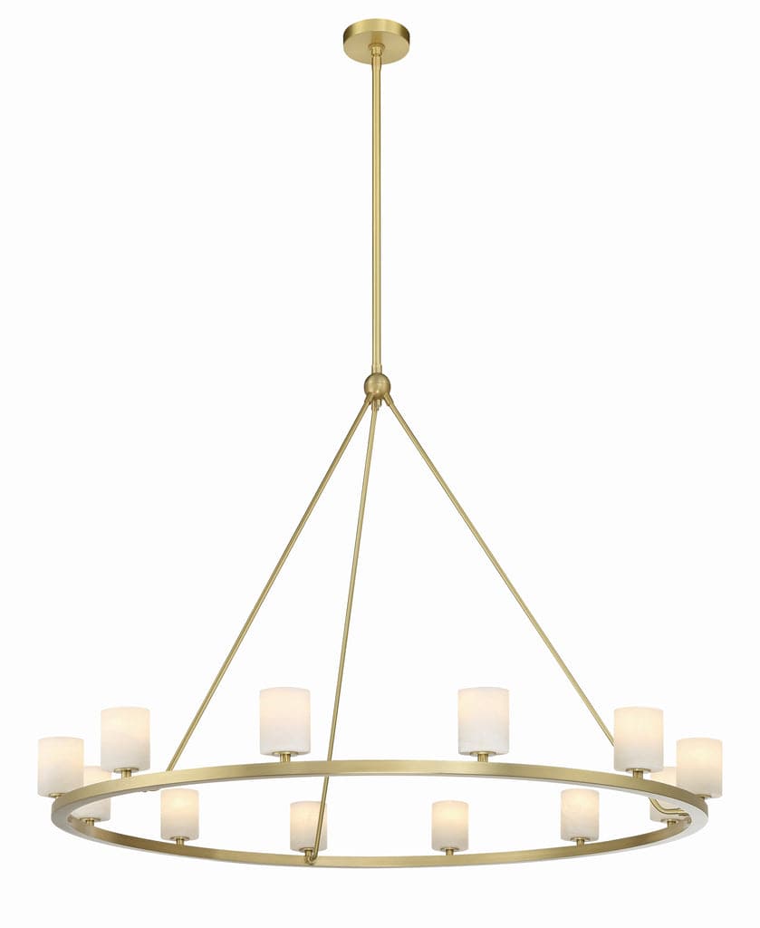 Aragon 12 Light Chandelier-Crystorama Lighting Company-CRYSTO-ARA-10266-SB-ST-ChandeliersStone-6-France and Son