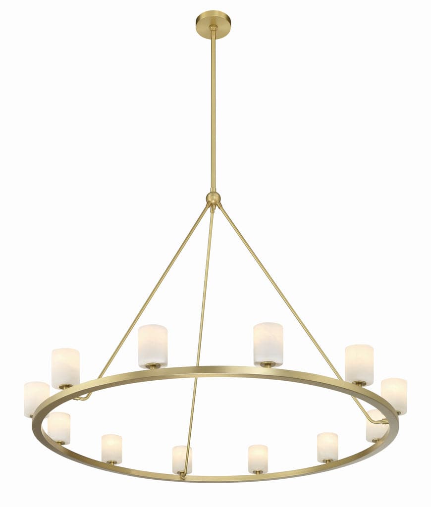 Aragon 12 Light Chandelier-Crystorama Lighting Company-CRYSTO-ARA-10266-SB-ChandeliersFaceted Cut Crystal-8-France and Son