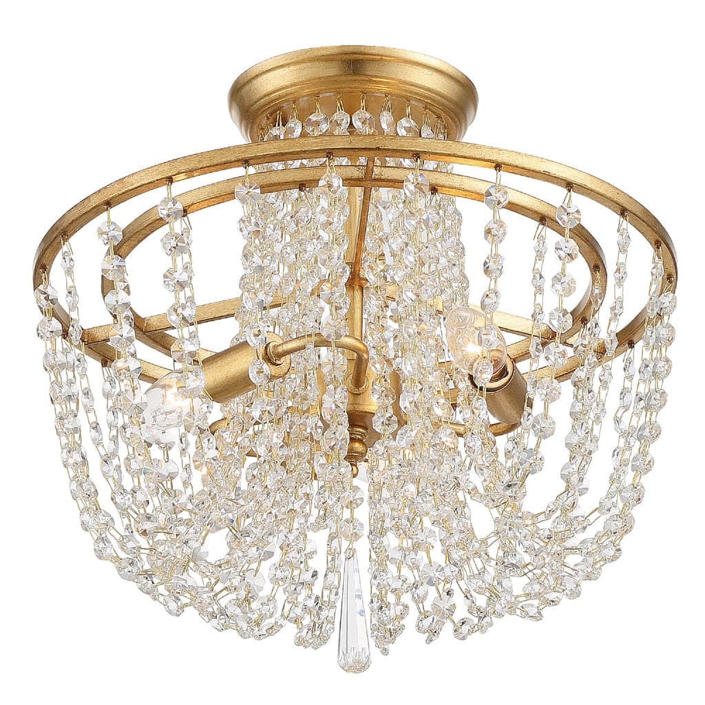 Arcadia 3 Light Ceiling Mount-Crystorama Lighting Company-CRYSTO-ARC-1900-GA-CL-MWP-Flush MountsAntique Gold-3-France and Son