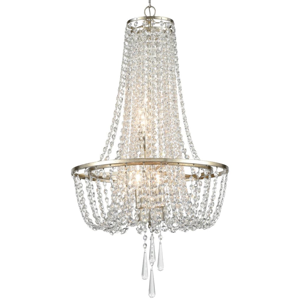 Arcadia 4 Light Chandelier-Crystorama Lighting Company-CRYSTO-ARC-1907-GA-CL-MWP-ChandeliersAntique Gold-5-France and Son