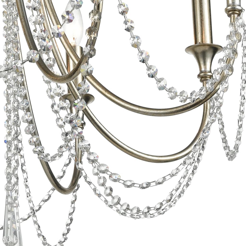 Arcadia 8 Light Chandelier-Crystorama Lighting Company-CRYSTO-ARC-1908-SA-CL-MWP-Chandeliers-5-France and Son