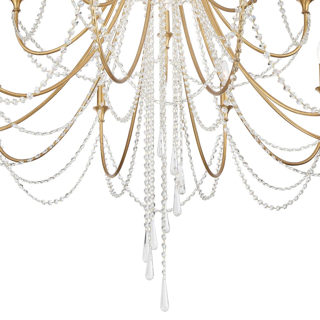 Arcadia 15 Light Chandelier-Crystorama Lighting Company-CRYSTO-ARC-1919-GA-CL-MWP-ChandeliersAntique Gold-3-France and Son