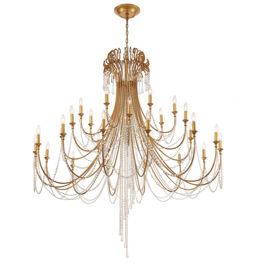 Arcadia 28 Light Chandelier-Crystorama Lighting Company-CRYSTO-ARC-1929-GA-CL-MWP-ChandeliersAntique Gold-1-France and Son