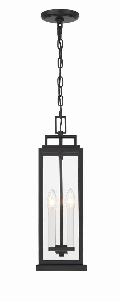 Aspen 4 Light Matte Black Outdoor Pendant-Crystorama Lighting Company-CRYSTO-ASP-8915-MK-Outdoor Pendants-2-France and Son