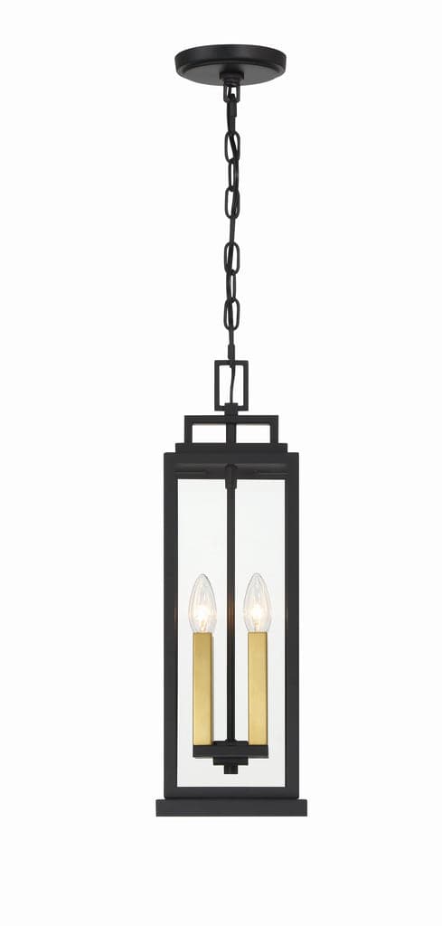 Aspen 4 Light Matte Black Outdoor Pendant-Crystorama Lighting Company-CRYSTO-ASP-8915-MK-Outdoor Pendants-3-France and Son