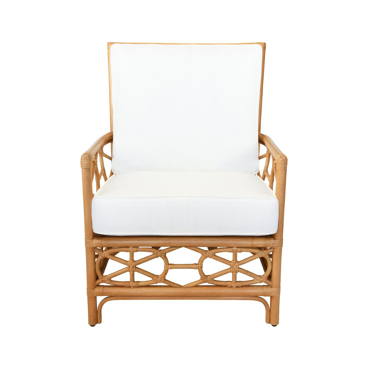 Auburn - Rattan Club Chair With Ivory Linen Cushion