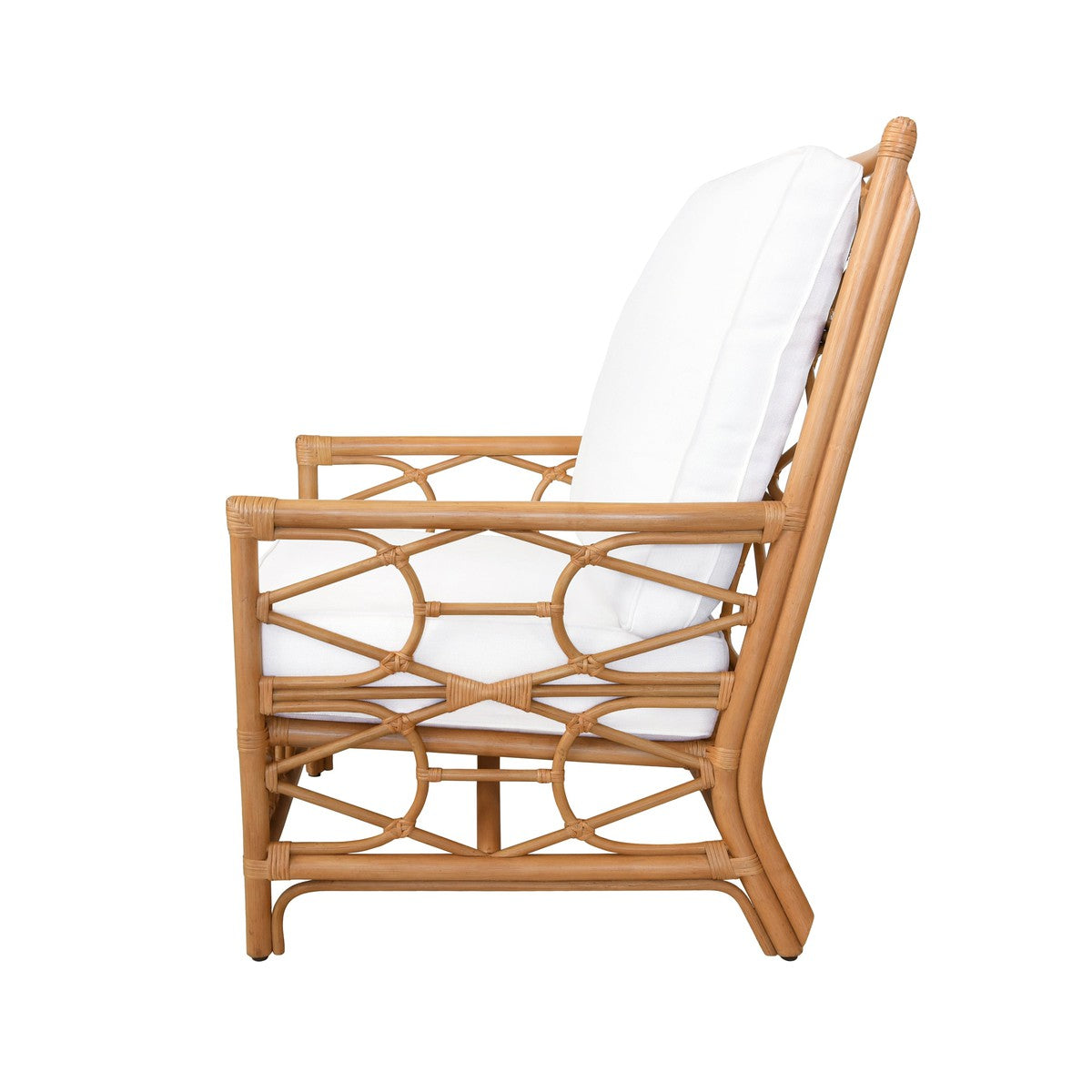 Auburn - Rattan Club Chair With Ivory Linen Cushion
