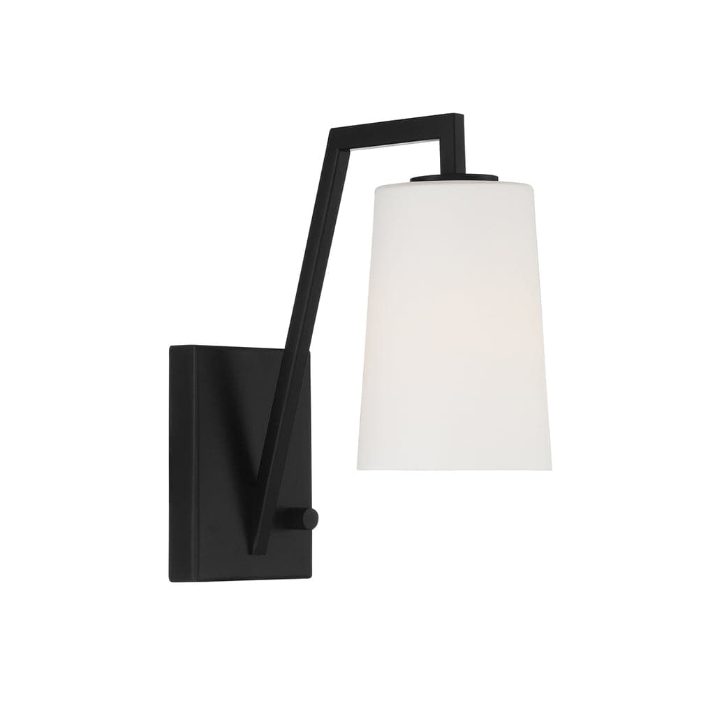 Avon 1 Light Wall Mount-Crystorama Lighting Company-CRYSTO-AVO-B4201-MK-Wall LightingMatte Black-2-France and Son