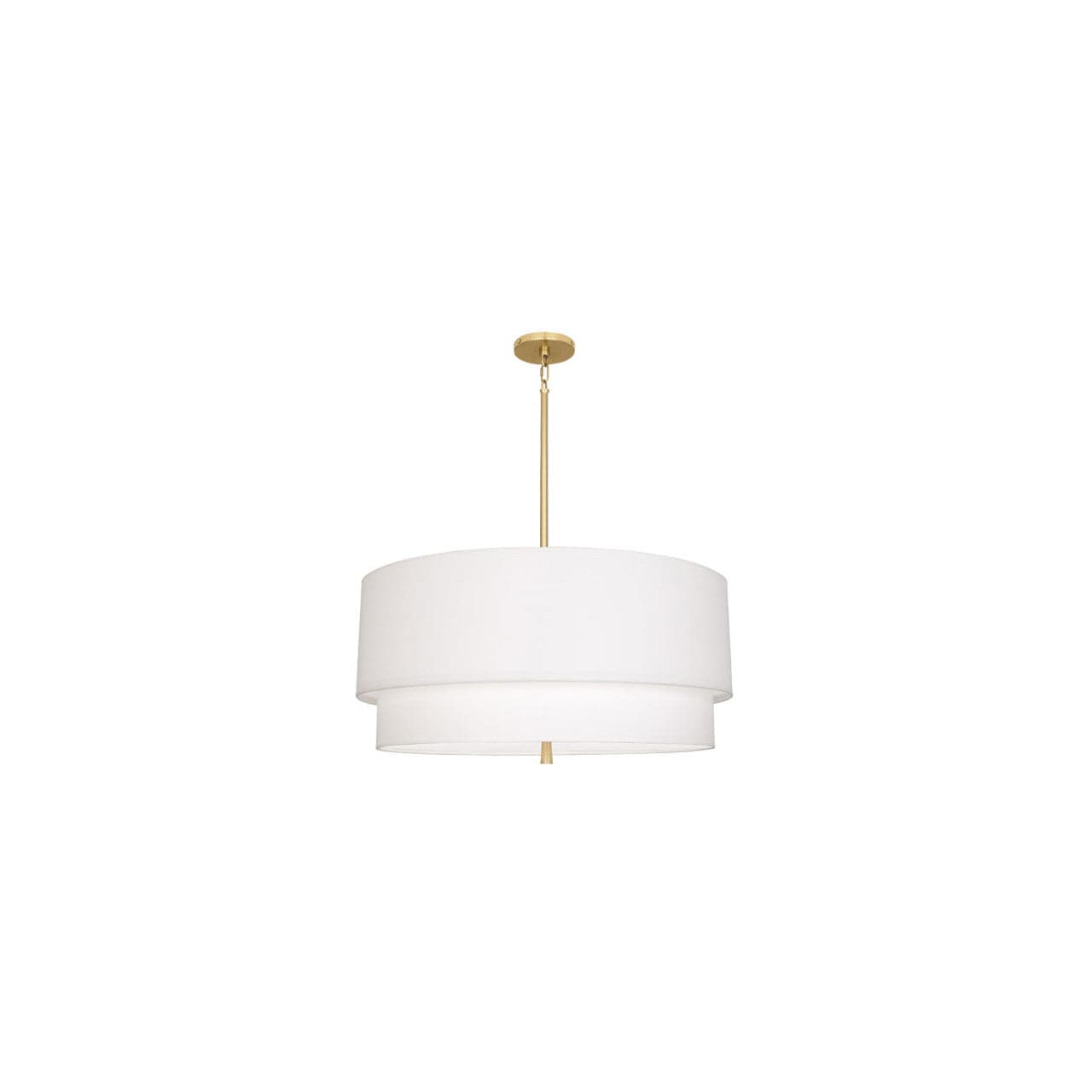 Decker Pendant-Robert Abbey Fine Lighting-ABBEY-AW141-PendantsModern Brass Finish / Ascot White (AW141)-1-France and Son