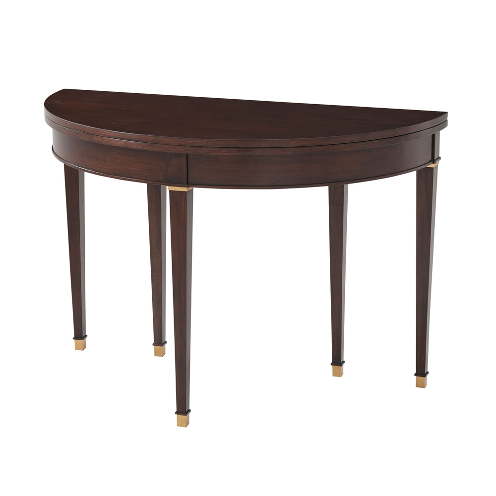 Lynne Fold Over Gate Leg Tea Table-Theodore Alexander-THEO-AXH53004.C105-Coffee Tables-2-France and Son