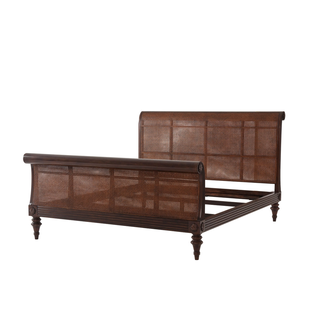 Denison Sleigh California King Bed-Theodore Alexander-THEO-AXH84001.C105-Beds-2-France and Son
