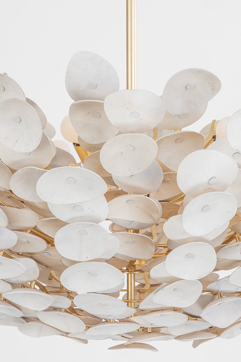 Aimi Chandelier - Vintage Gold Leaf 12 Lights