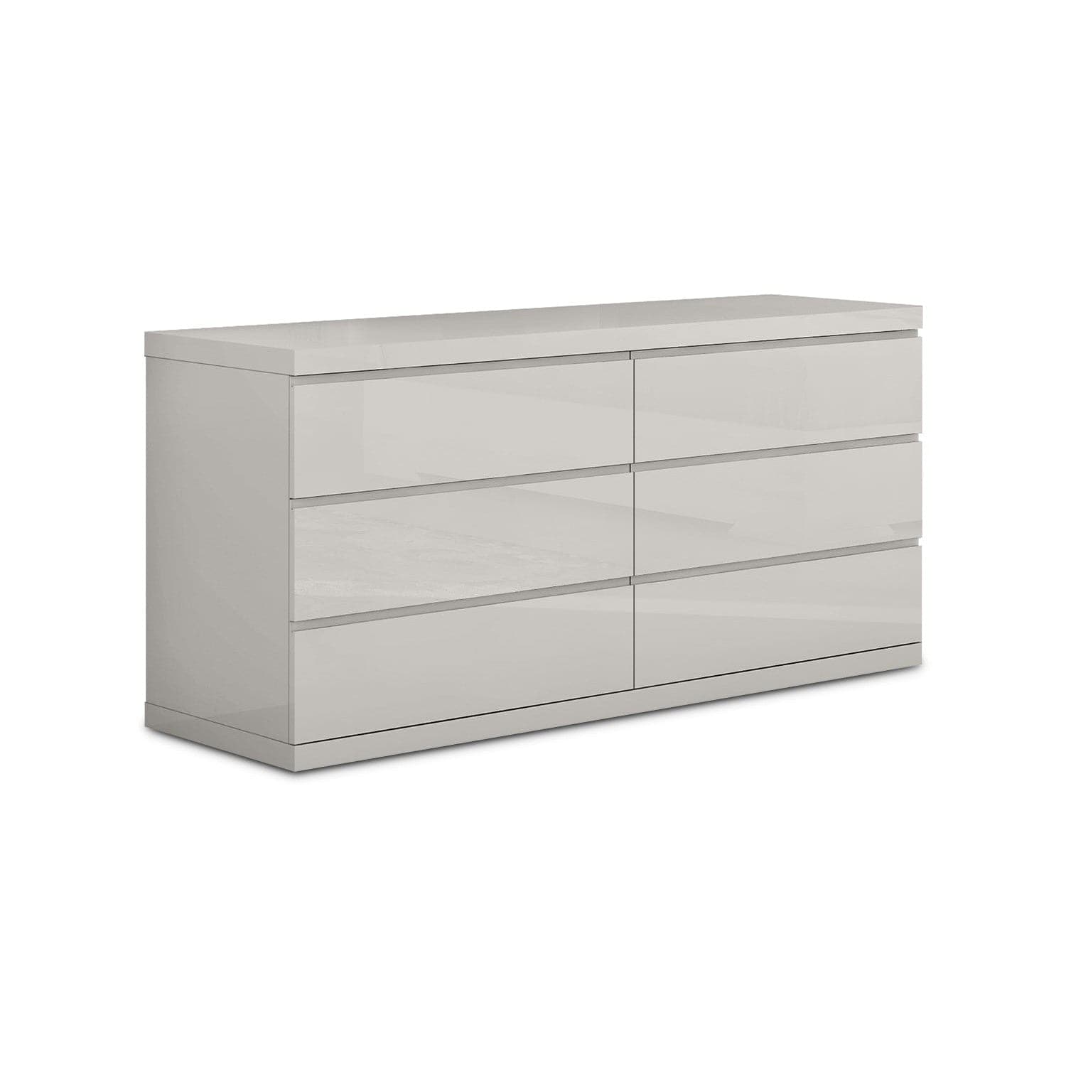 Anna Double Dresser-Whiteline Modern Living-WHITELINE-DR1207D-LGRY-DressersLight Grey-3-France and Son