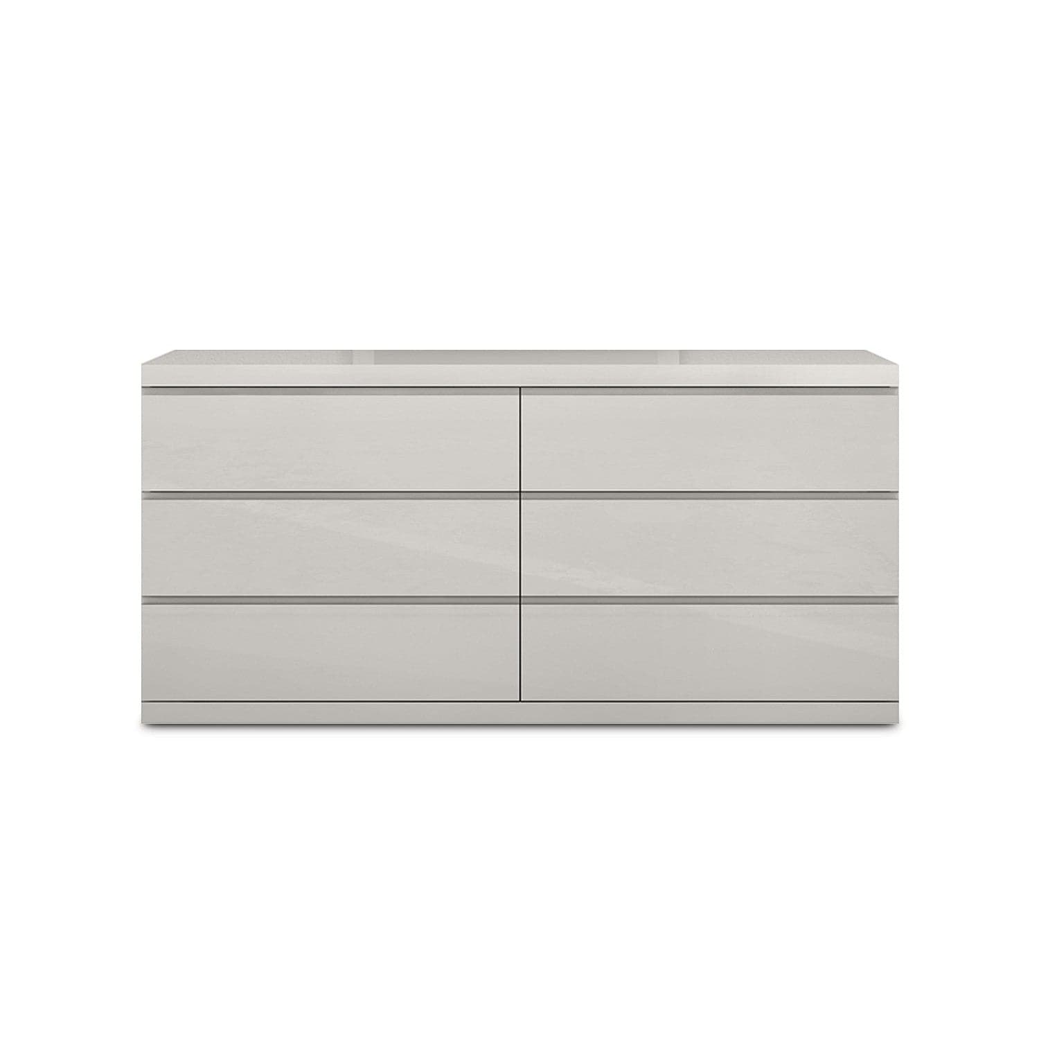 Anna Double Dresser-Whiteline Modern Living-WHITELINE-DR1207D-LGRY-DressersLight Grey-2-France and Son