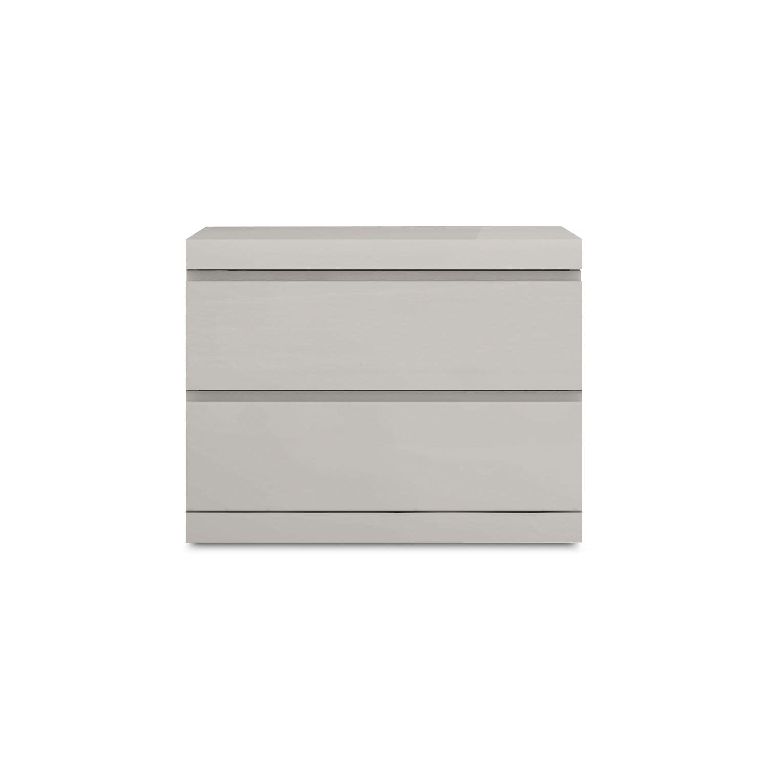 Anna Small Nightstand-Whiteline Modern Living-WHITELINE-NS1207S-LGRY-NightstandsLight Gray-1-France and Son