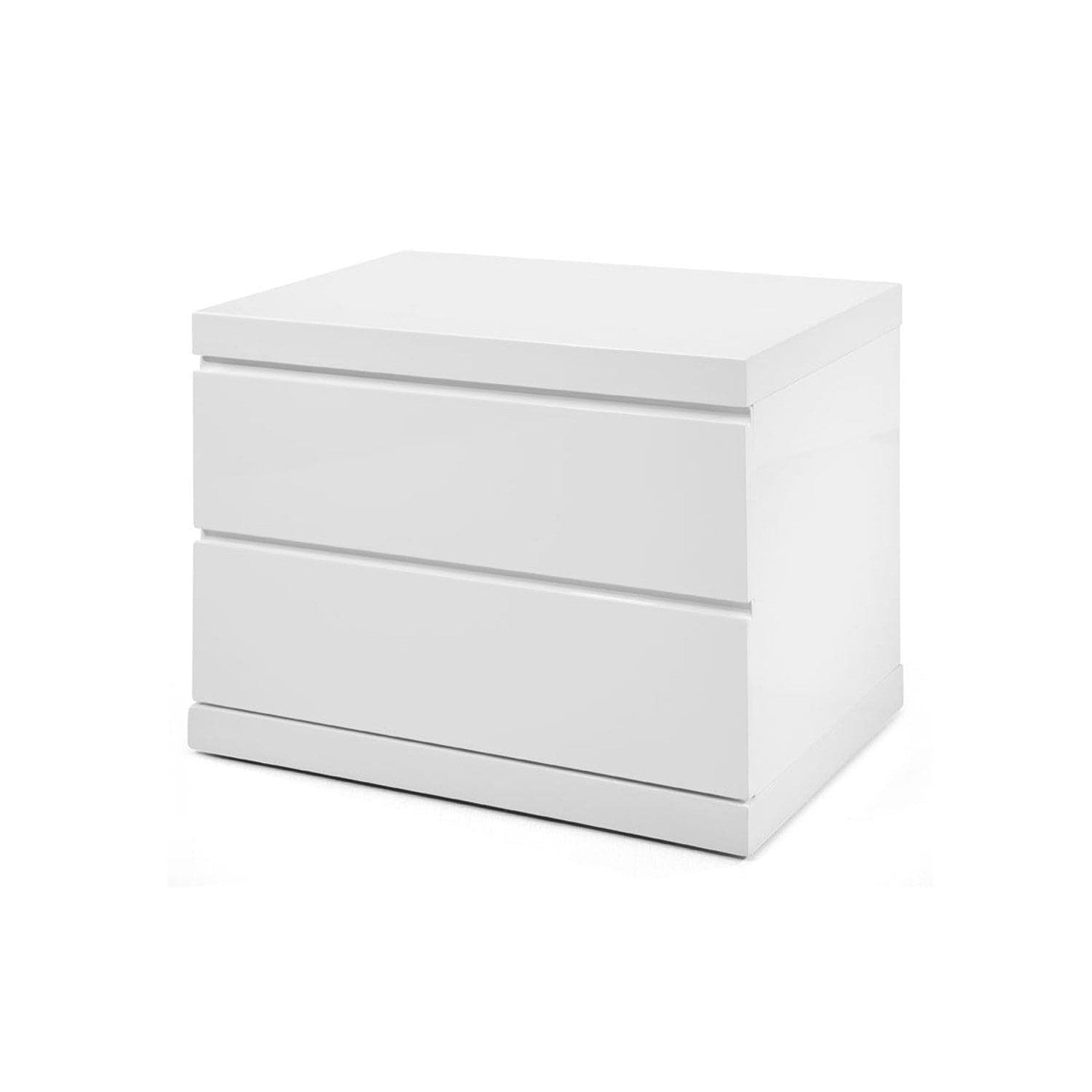 Anna Small Nightstand-Whiteline Modern Living-WHITELINE-NS1207S-LGRY-NightstandsLight Gray-5-France and Son