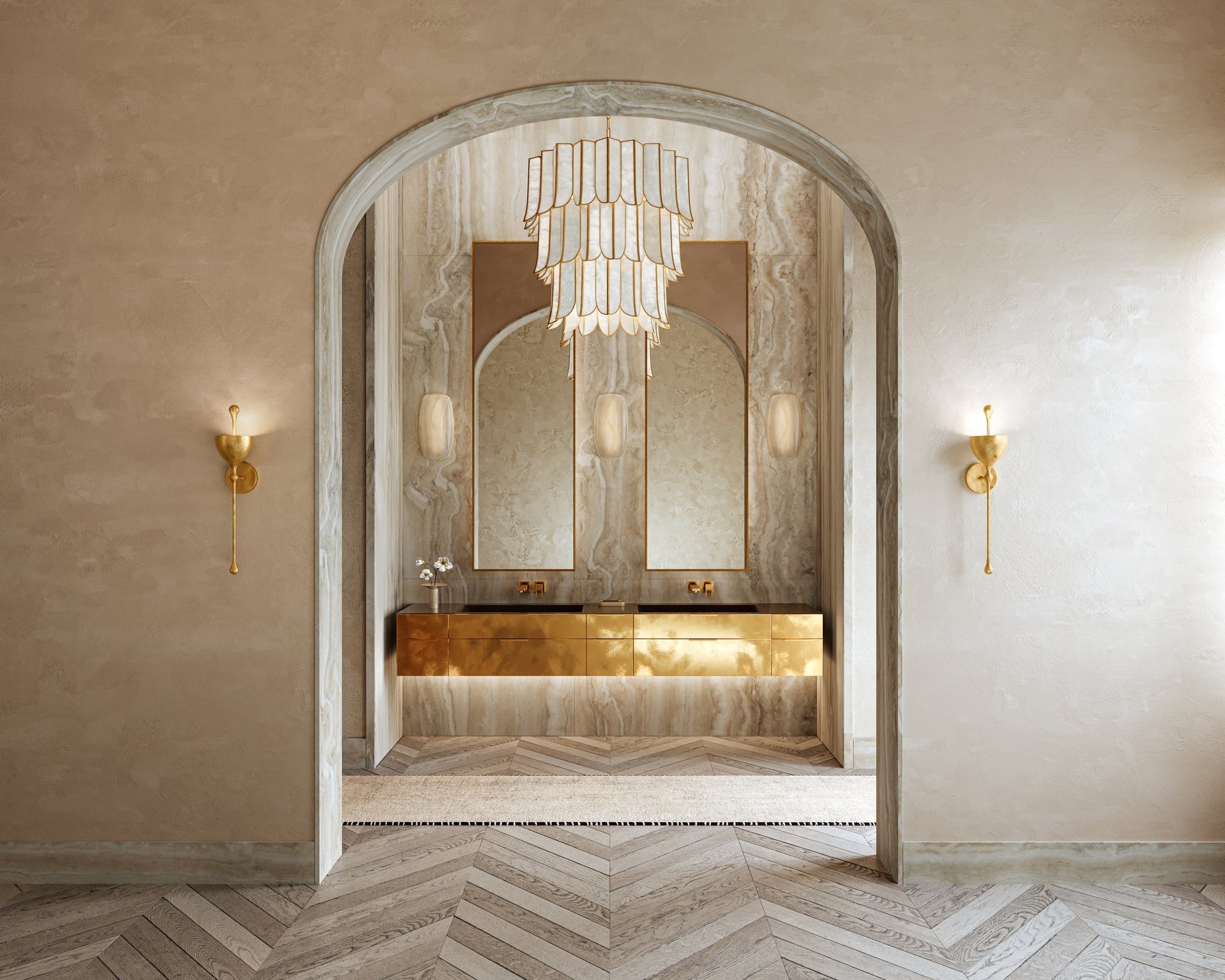 Azzurra Wall Sconce - Vintage Brass