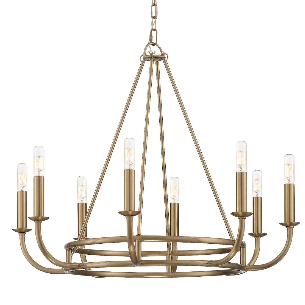 Bailey 8 Light Chandelier-Crystorama Lighting Company-CRYSTO-BAI-A2108-AG-ChandeliersAged Brass-3-France and Son