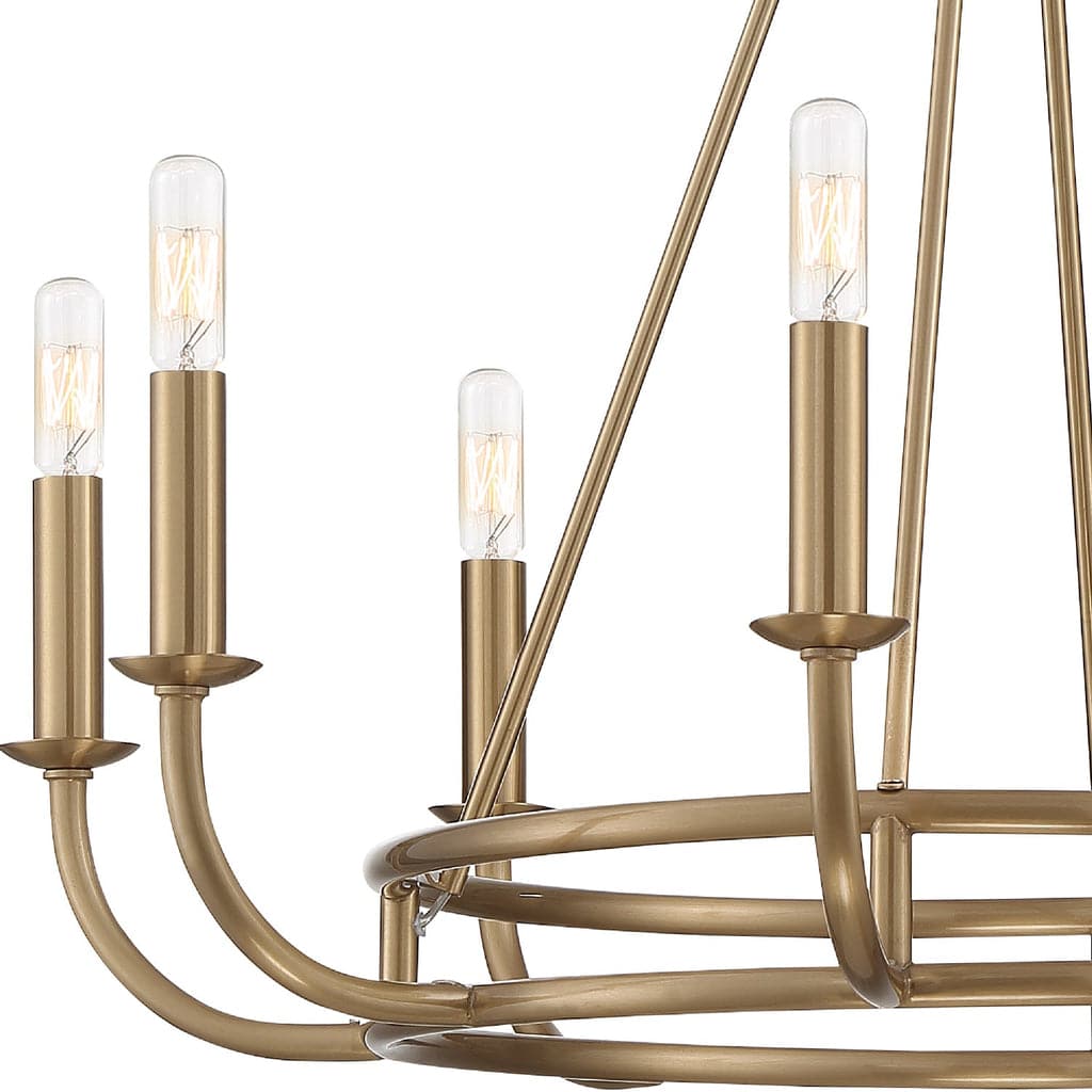 Bailey 8 Light Chandelier-Crystorama Lighting Company-CRYSTO-BAI-A2108-AG-ChandeliersAged Brass-5-France and Son