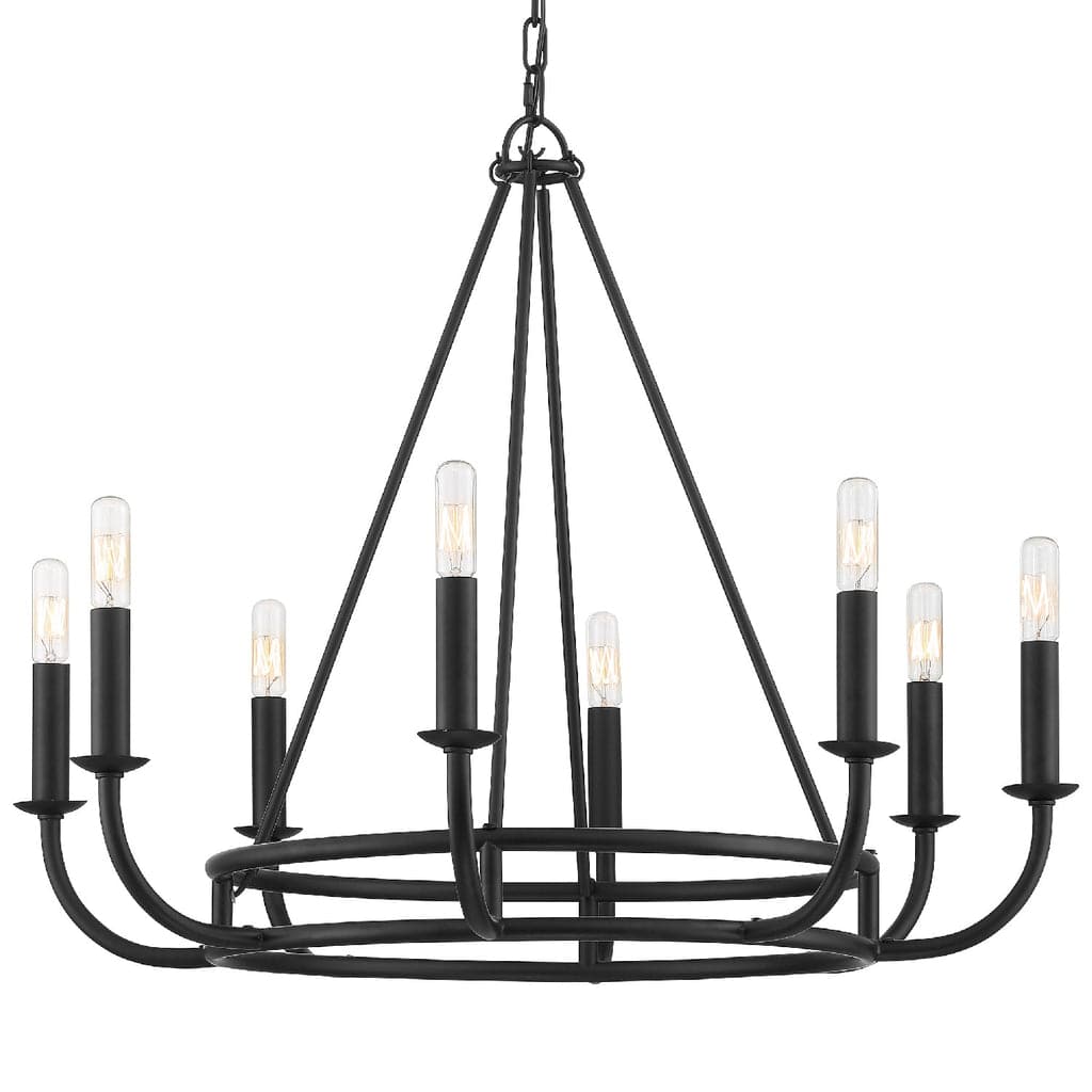 Bailey 8 Light Chandelier-Crystorama Lighting Company-CRYSTO-BAI-A2108-AG-ChandeliersAged Brass-4-France and Son