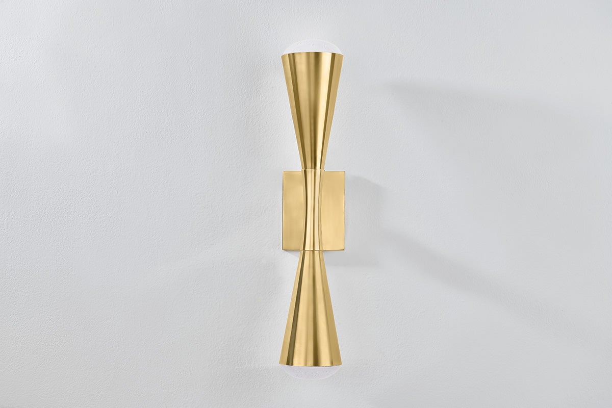 Barcelona Wall Sconce - Vintage Brass 2 Lights