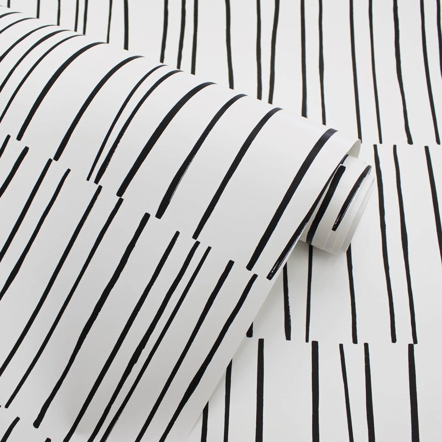 Shift Peel And Stick Wallpaper By Bobby Berk-Tempaper & Co.-Tempaper-BB14034-DecorSingle Roll-White & Black Lines-5-France and Son