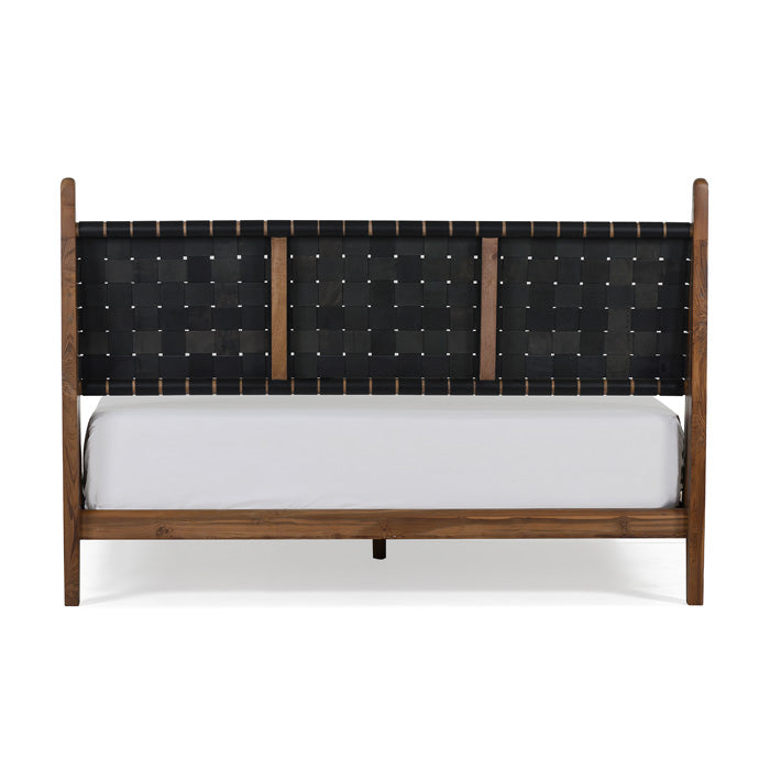 Cove King Bed – Black Leather-Union Home Furniture-UNION-BDM00061-Beds-6-France and Son