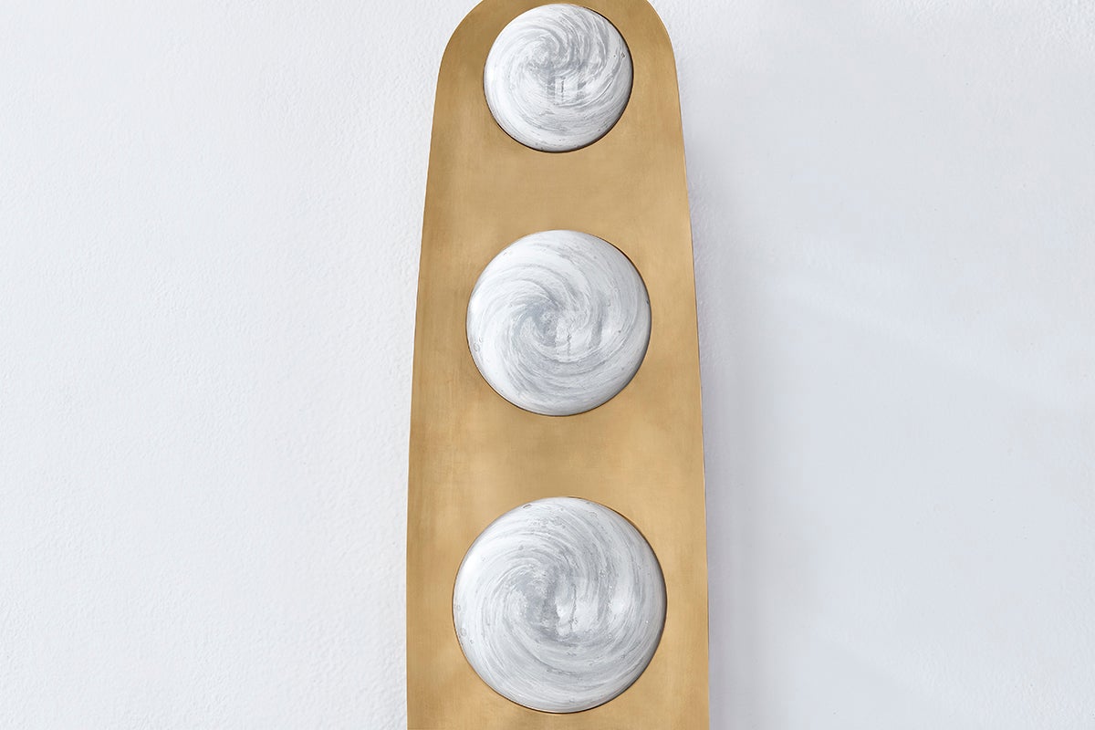 Bezel Wall Sconce - Vintage Brass 5 Lights