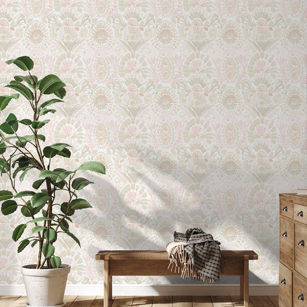 Bohemia Peel and Stick Wallpaper-Tempaper & Co.-Tempaper-BH16006-Wall PaperWandering Rose-5-France and Son