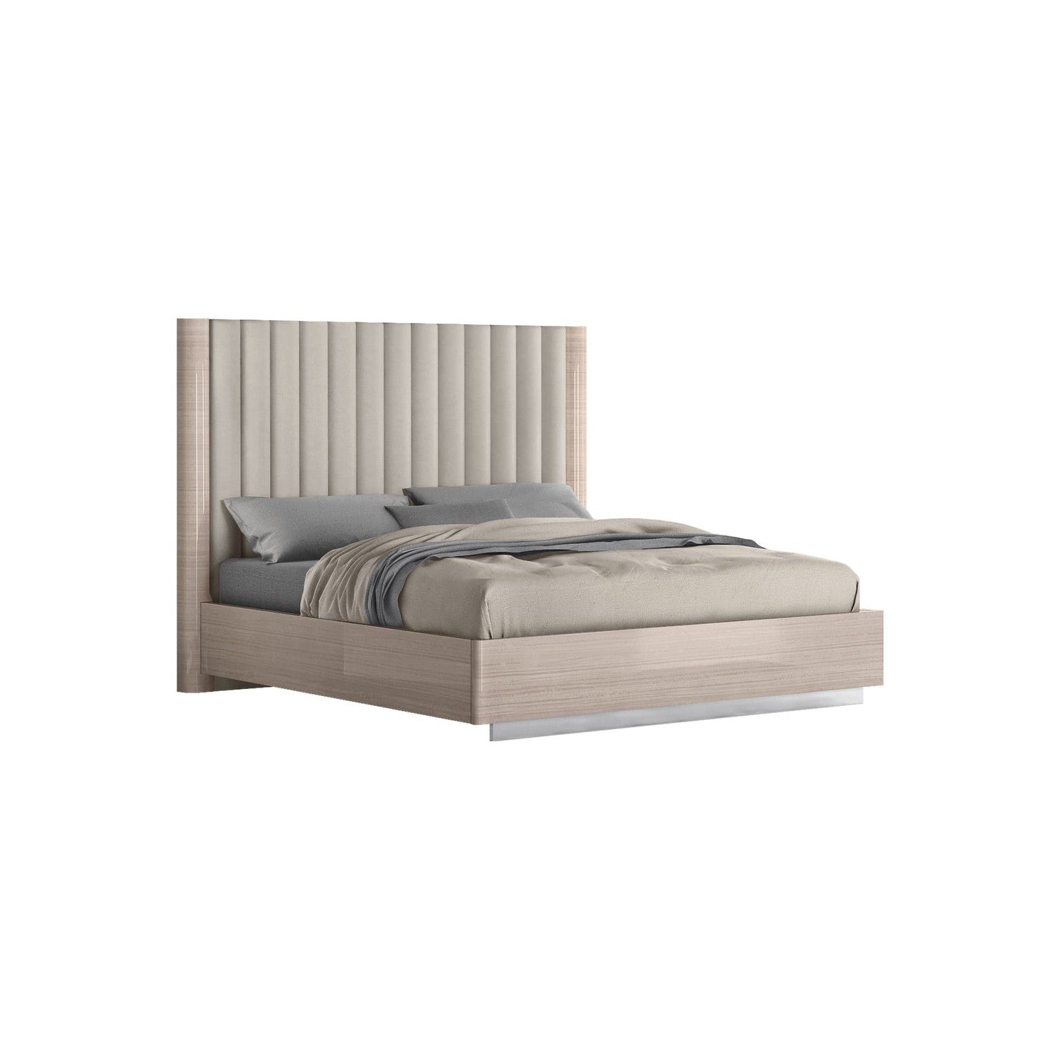 Waves Bed-Whiteline Modern Living-WHITELINE-BK1753-BEI/BEI-BedsKing-3-France and Son