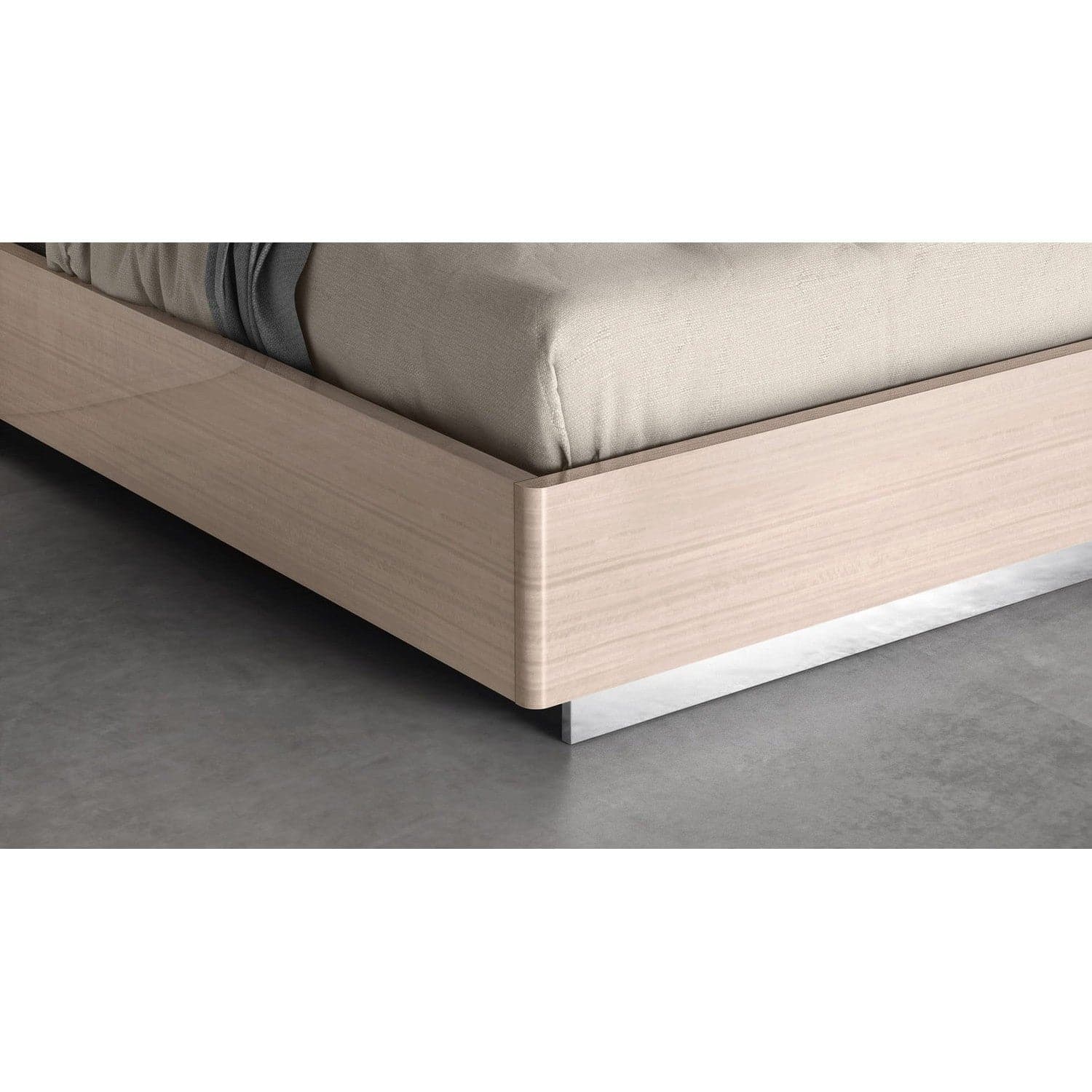 Waves Bed-Whiteline Modern Living-WHITELINE-BK1753-BEI/BEI-BedsKing-5-France and Son