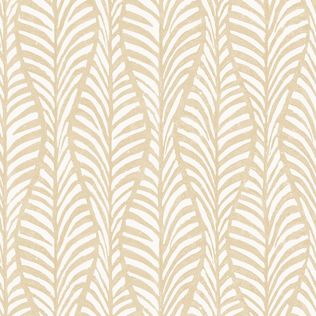 Block Print Leaves Peel And Stick Wallpaper-Tempaper & Co.-Tempaper-BL16009-Wall PaperWhite Clay-16-France and Son