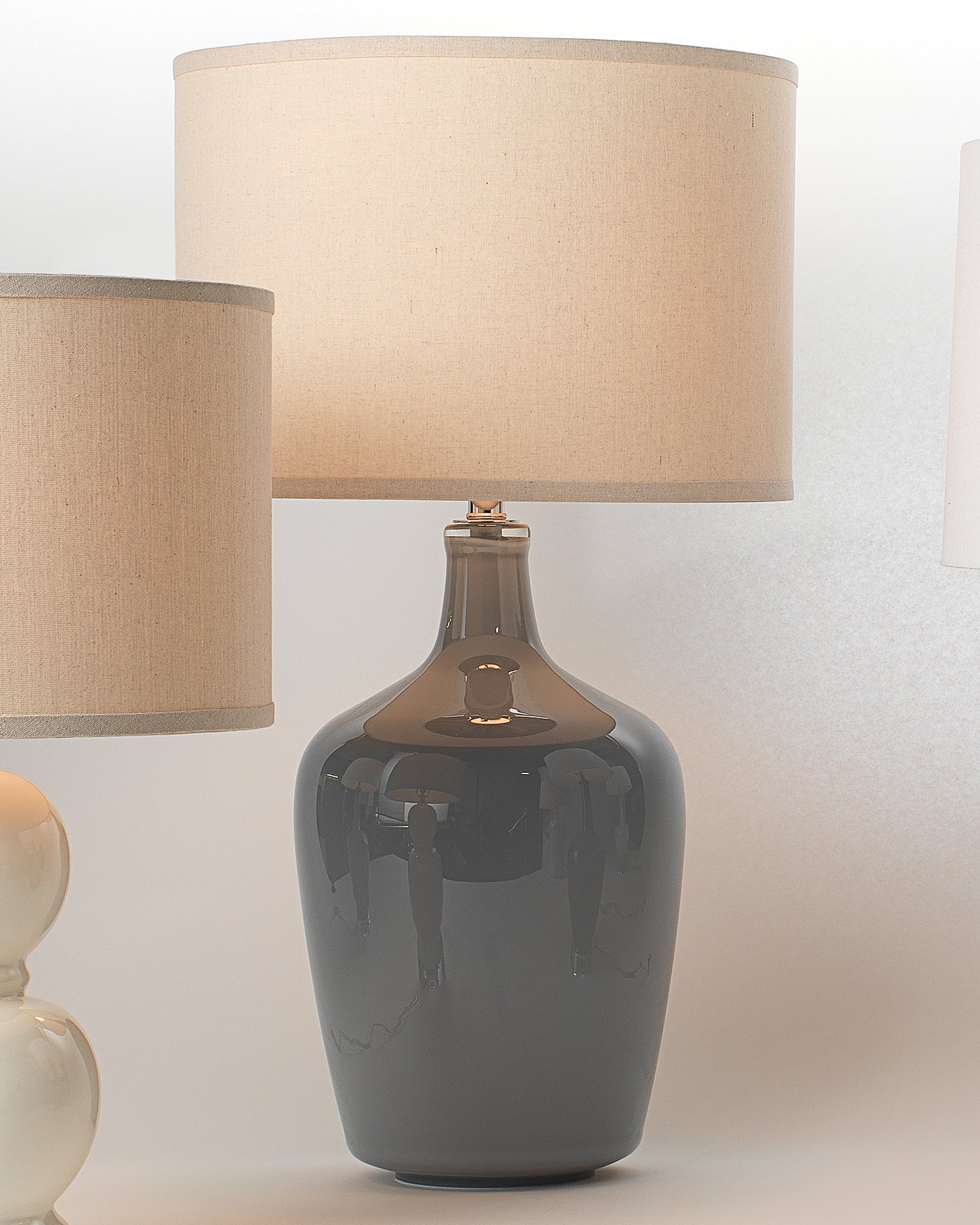 Plum Jar Table Lamp-Jamie Young-JAMIEYO-BLJARGV255CD-Table LampsGrey-2-France and Son