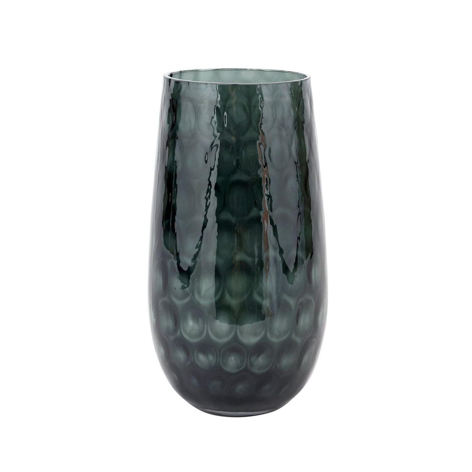 Bolla Glass Pebbled Vase - Gray / Small