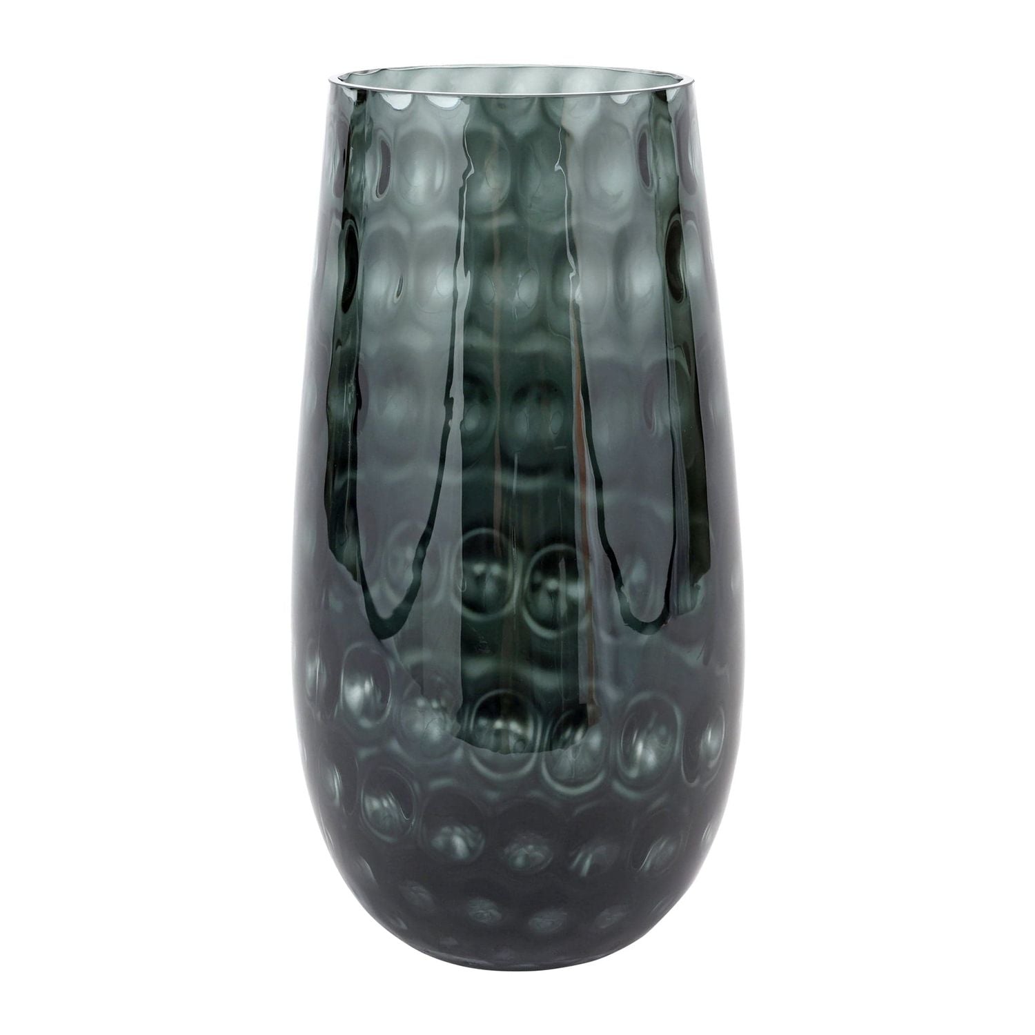 Bolla Glass Pebbled Vase - Gray / Medium