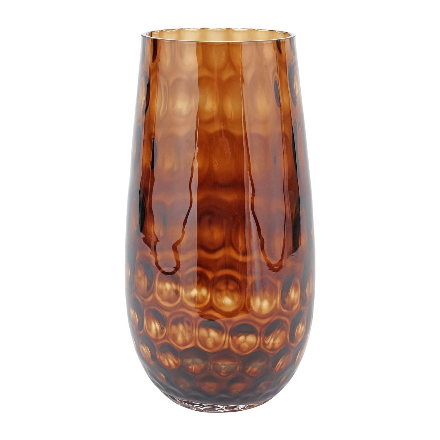 Bolla Glass Pebbled Vase - Tortoise / Medium