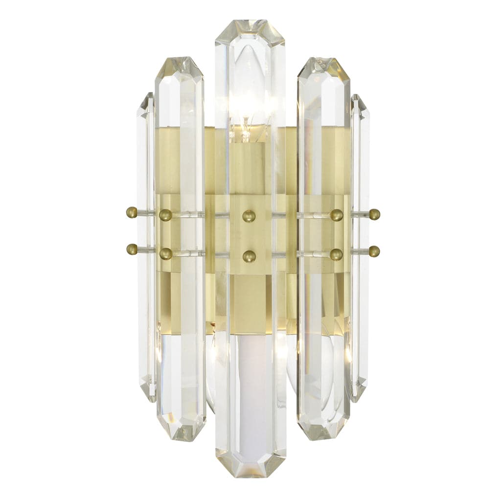 Bolton 2 Light Wall Mount-Crystorama Lighting Company-CRYSTO-BOL-8882-AG-Flush MountsAged Brass-1-France and Son