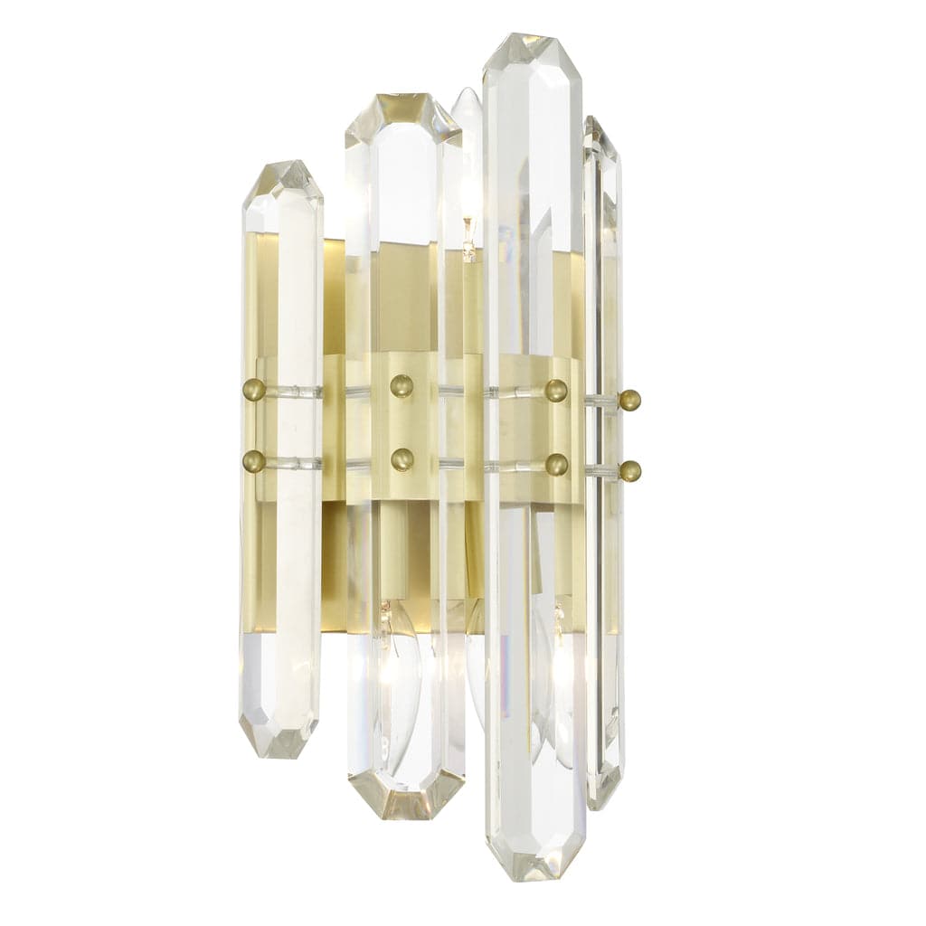 Bolton 2 Light Wall Mount-Crystorama Lighting Company-CRYSTO-BOL-8882-AG-Flush MountsAged Brass-3-France and Son