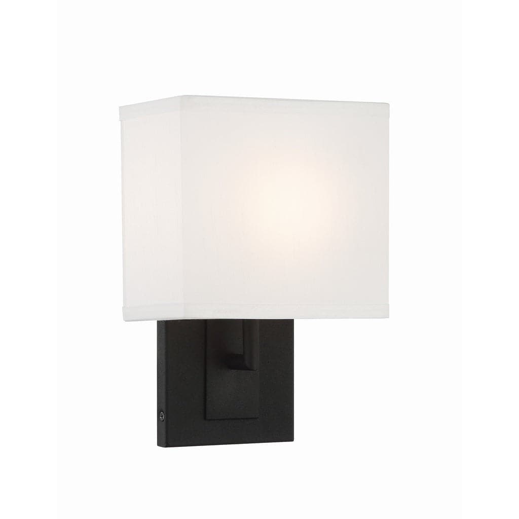 Brent 1 Light Sconce-Crystorama Lighting Company-CRYSTO-BRE-A3632-BF-Wall LightingBlack Forged-1-France and Son