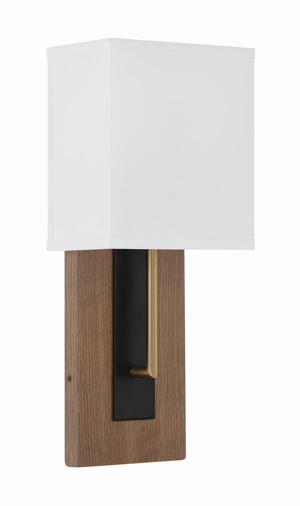 Brent 1 Light Wall Mount-Crystorama Lighting Company-CRYSTO-BRE-A3631-VG-BF-Wall LightingVibrant Gold/Black Forged-14-France and Son