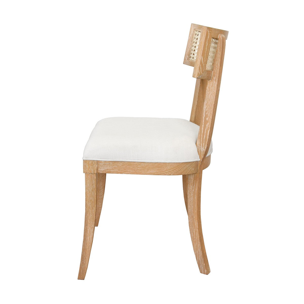 Britta - Klismos Dining Chair With Cane Detail In Cerused Oak