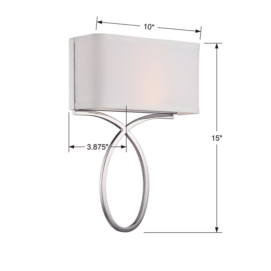 Brinkley 2 Light Wall Mount-Crystorama Lighting Company-CRYSTO-BRK-A3702-PN-Wall LightingPolished Nickel-5-France and Son