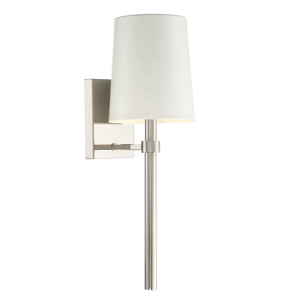 Bromley 1 Light Wall Mount-Crystorama Lighting Company-CRYSTO-BRO-451-PN-Wall LightingPolished Nickel-2-France and Son