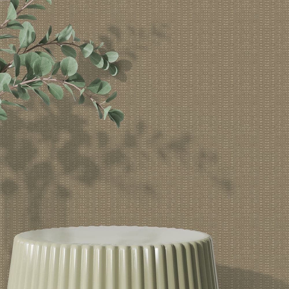 Batik Stripe Peel And Stick Wallpaper-Tempaper & Co.-Tempaper-BS15070-Wall PaperMacadamia-3-France and Son